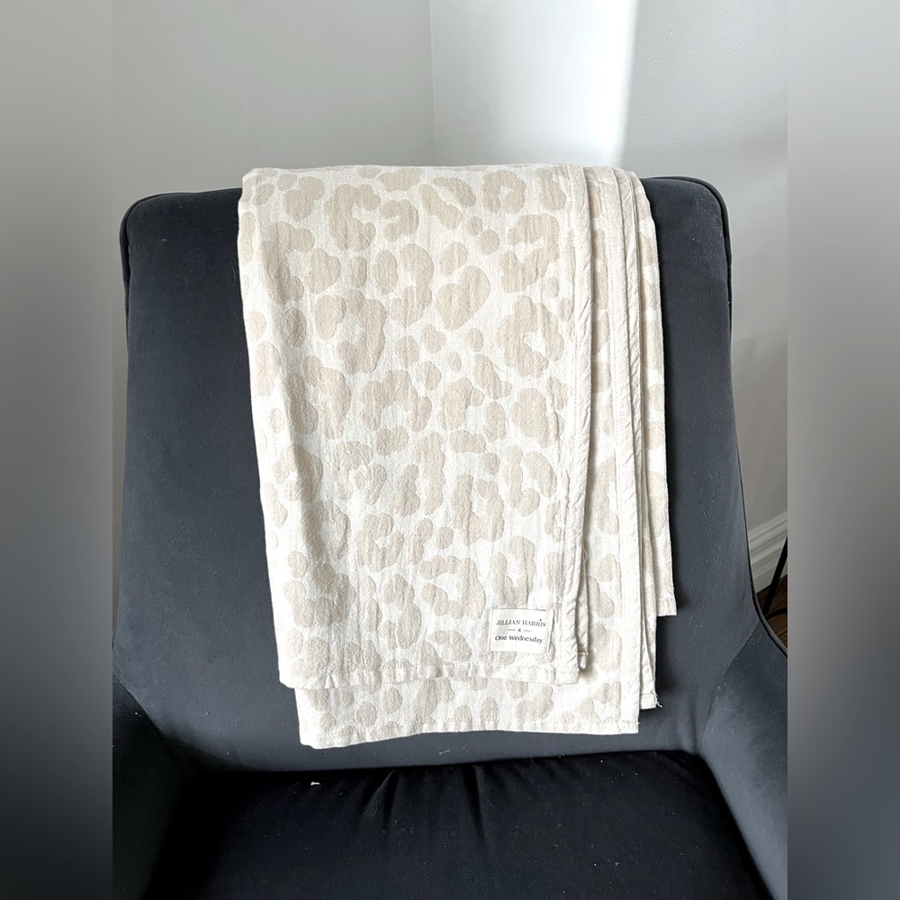 One Wednesday x Jillian Harris leopard throw/scarf